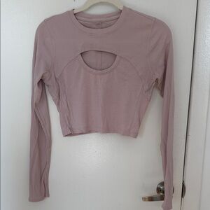 Lululemon Long Sleeve Cutout Top - Pink